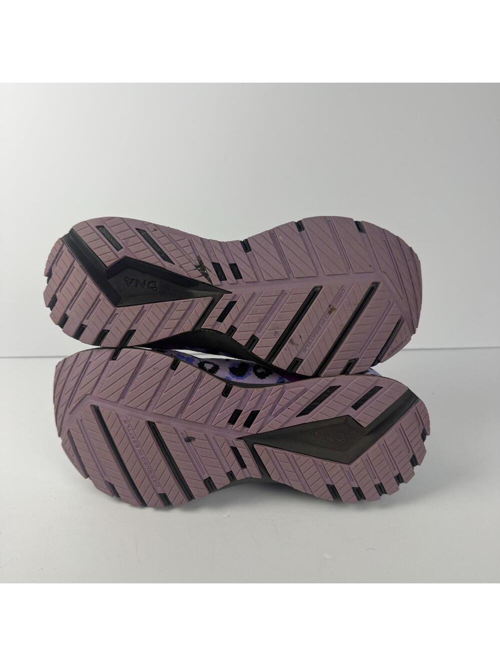 Brooks Revel 5 Purple Leopard Print Athletic Running Shoes Womens Size 10 - Picture 3 of 11